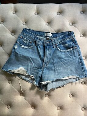 Abercrombie & Fitch “The Boyfriend” Mid-Rise Distressed Denim Women's Shorts